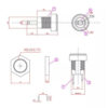 Conector jack de panel hembra DC-022B 2.5 mm - Imagen 2